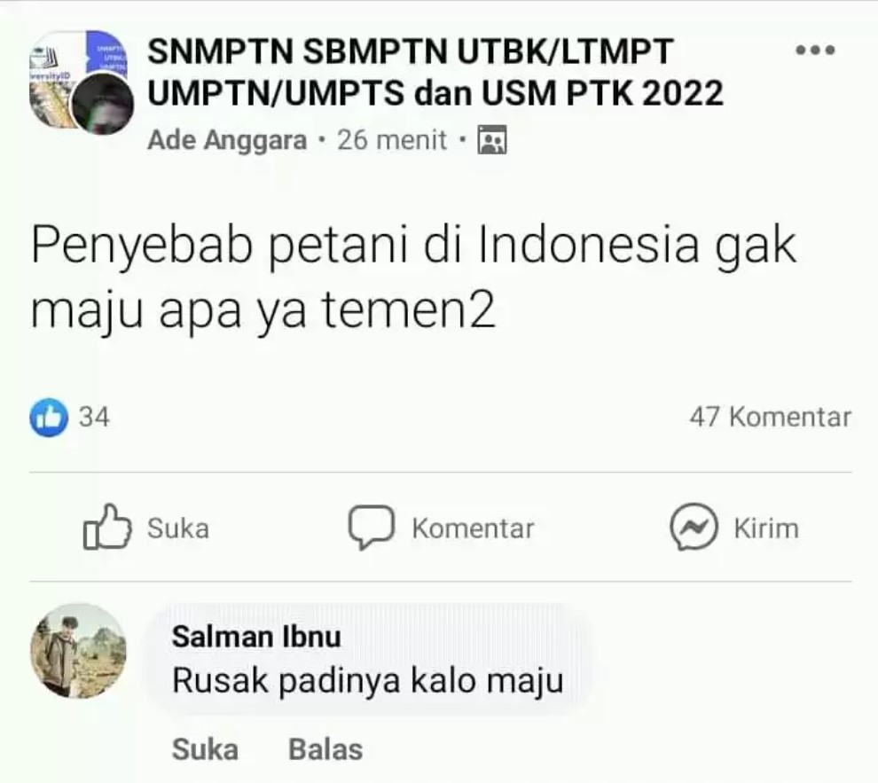 Komentar lucu yang betul tapi bikin kesel  Berbagai sumber