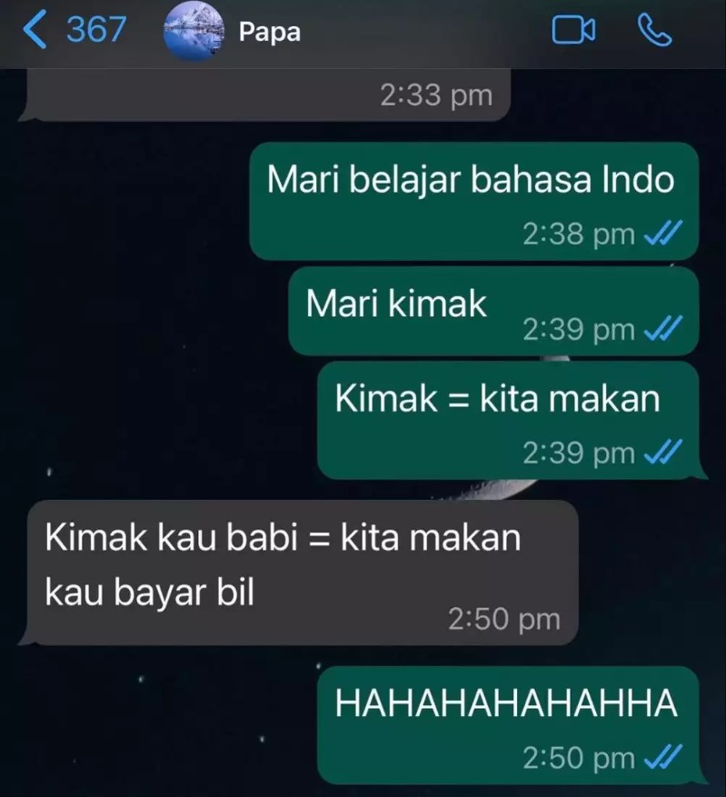 Chat lucu orang tua dan anak serasa teman  Berbagai sumber