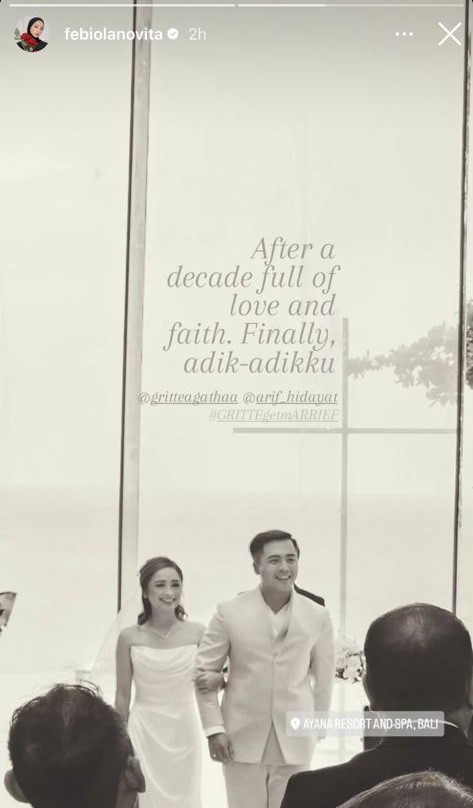 momen pemberkatan nikah gritte agatha dan arif hidayat © berbagai sumber  momen pemberkatan nikah gritte agatha dan arif hidayat © berbagai sumber