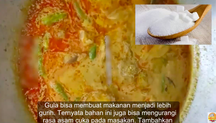 Cara mudah mengurangi rasa terlalu asam pada masakan, cuma tambahkan 1 bahan dapur