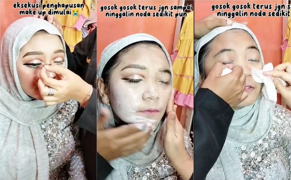 Pengantin minta hapus riasan untuk sholat, MUA ini makeup ulang © 2023 brilio.net
