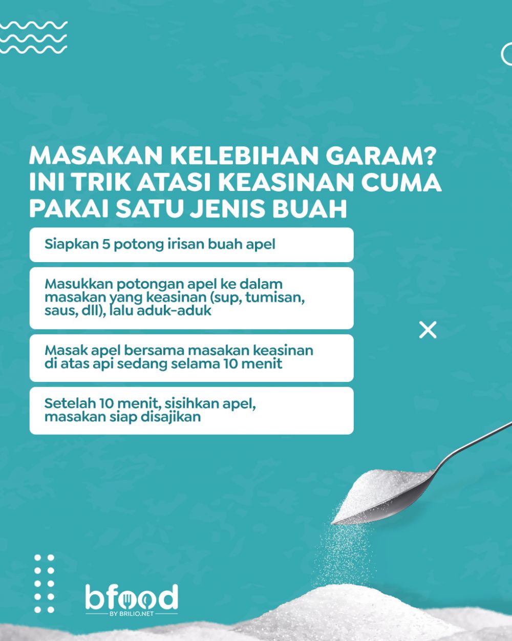 Bukan pakai kentang atau gula, ini trik atasi masakan keasinan menggunakan 1 jenis buah