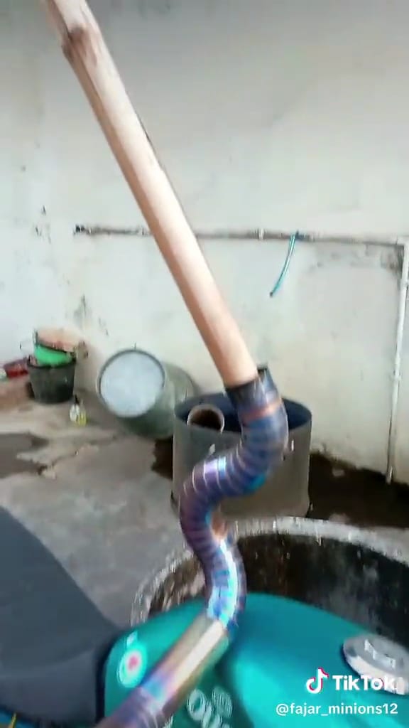 Motor modif knalpot bambu © TikTok