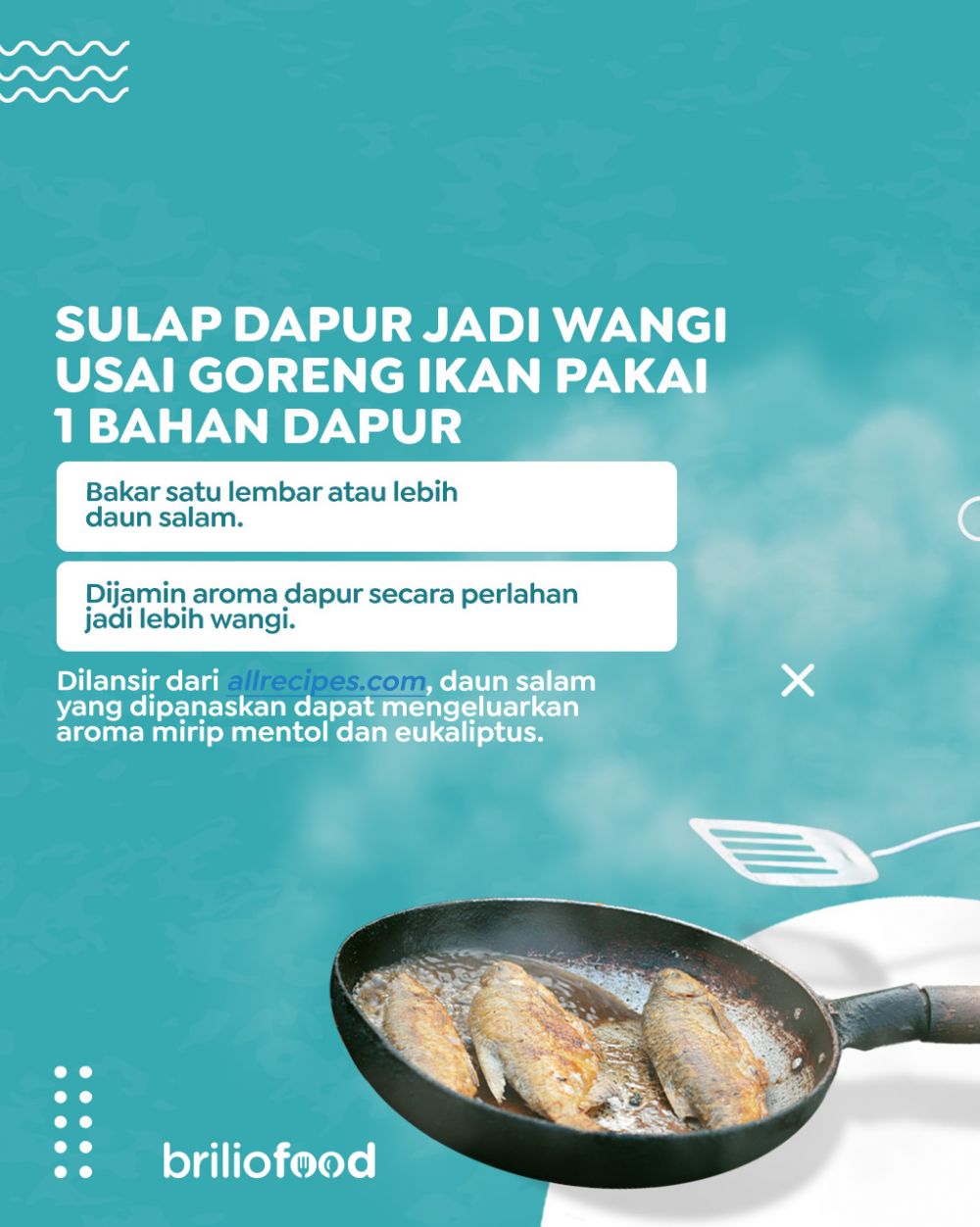 Simpel cuma pakai 1 bahan dapur, ini trik atasi ruangan bau usai menggoreng ikan