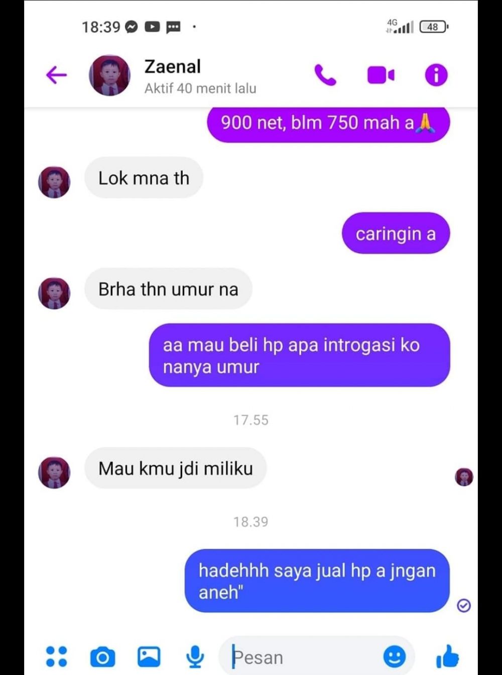 chat lucu saat transaksi online Berbagai sumber