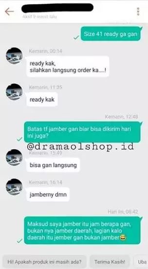 chat lucu saat transaksi online Berbagai sumber