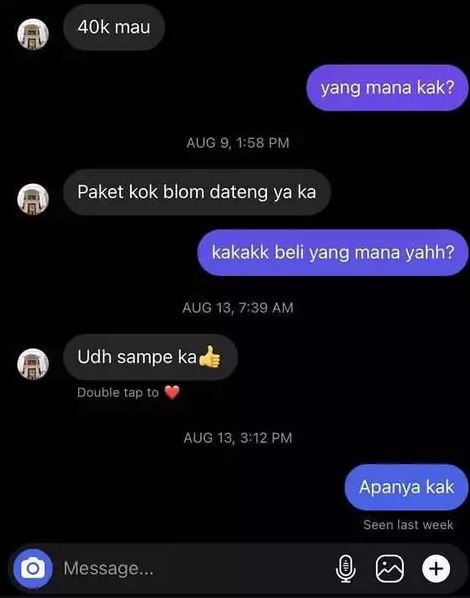 chat lucu saat transaksi online Berbagai sumber