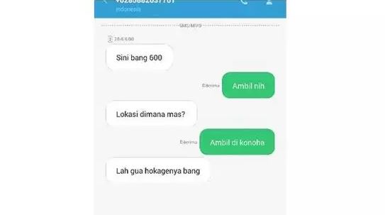 chat lucu saat transaksi online Berbagai sumber