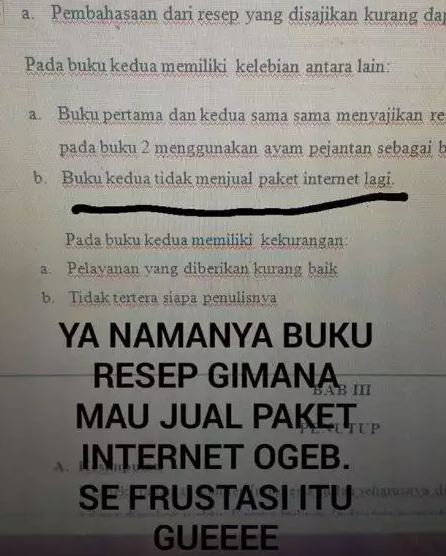 Potret kocak tulisan nyeleneh tugas mahasiswa Berbagai sumber