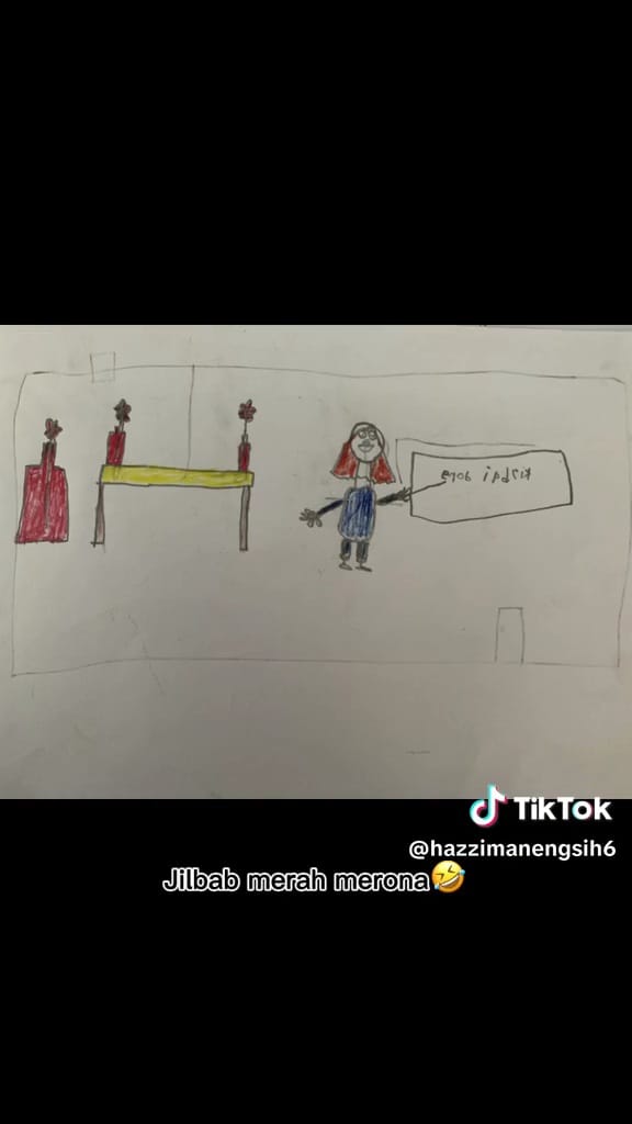 Murid disuruh gambar gurunya Berbagai sumber