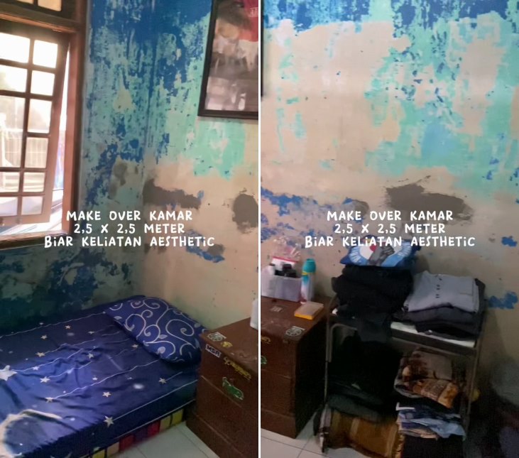 makeover kamar sempit estetik © TikTok