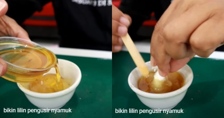 Bukan pakai kopi, ini cara bikin lilin pengusir nyamuk cuma tambah 1 bahan dapur