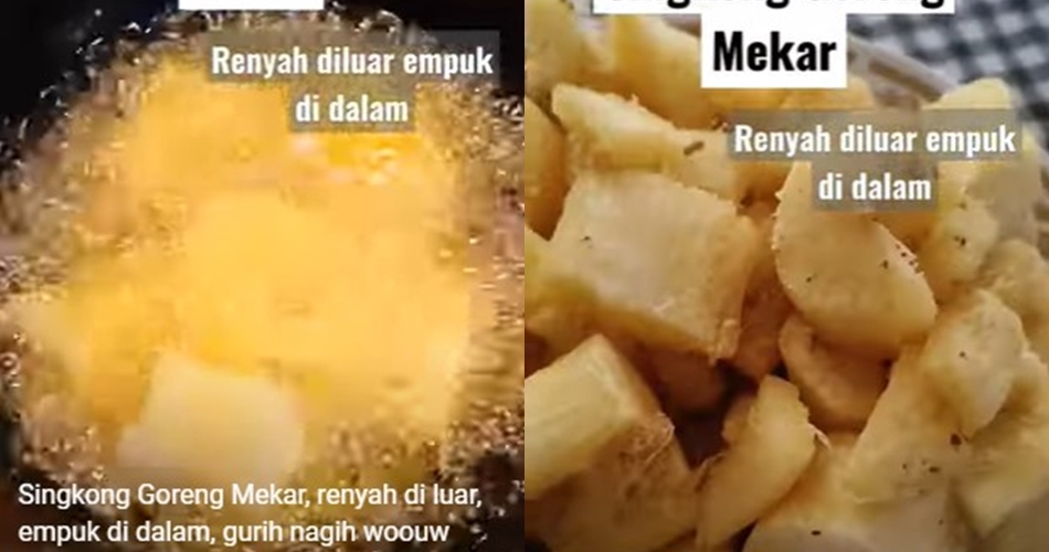 Tanpa digoreng dua kali, ini trik bikin singkong goreng agar mekar, empuk, dan renyah