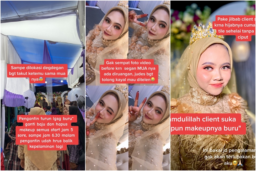 MUA rela ngebut demi ganti makeup pengantin © 2023 brilio.net MUA rela ngebut demi ganti makeup pengantin © 2023 brilio.net