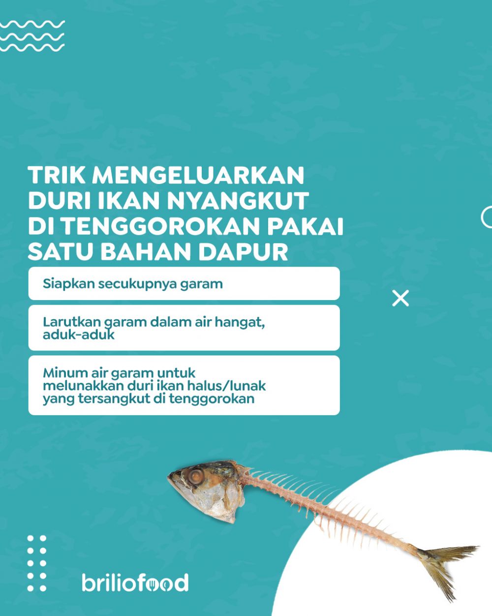 Tanpa pisang, ini trik mengeluarkan duri ikan tersangkut di tenggorokan pakai 1 bahan dapur
