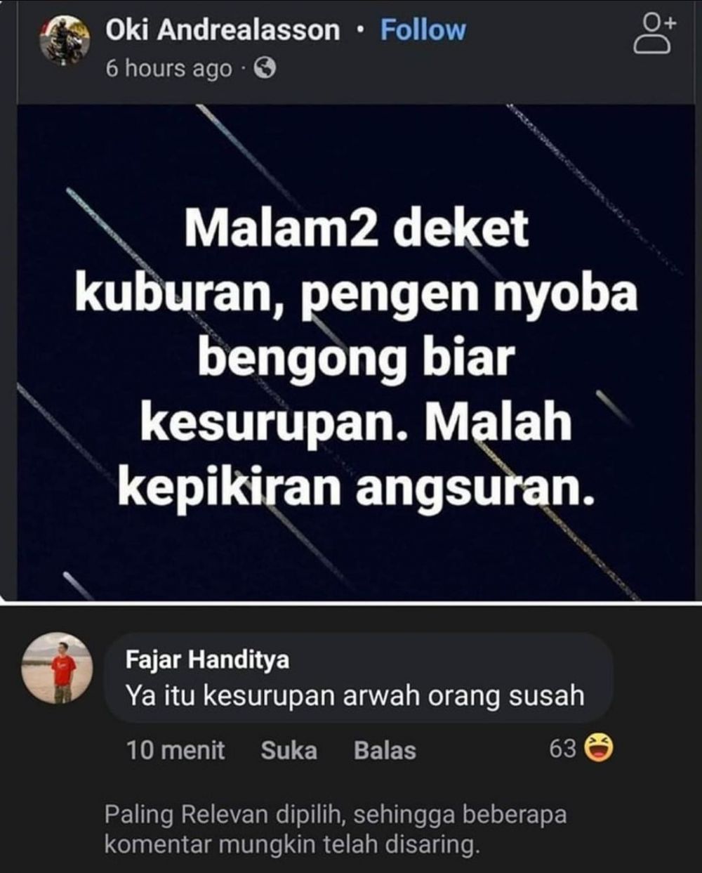 Status berakhir dikomen nyelekit Berbagai sumber