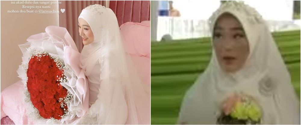 adu gaya pernikahan larissa chou © 2023 brilio.net