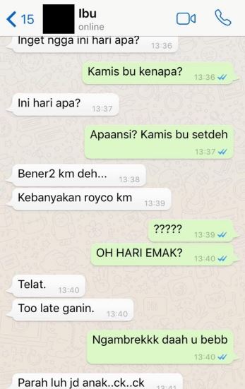 Chat lucu ibu marah sama anaknya Berbagai sumber