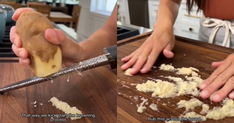 Bukan pakai baking soda, begini cara menghilangkan bau di talenan kayu dengan 1 jenis umbi-umbian