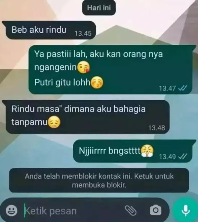 Chat awalnya so sweet endingnya tepuk jidat Berbagai sumber