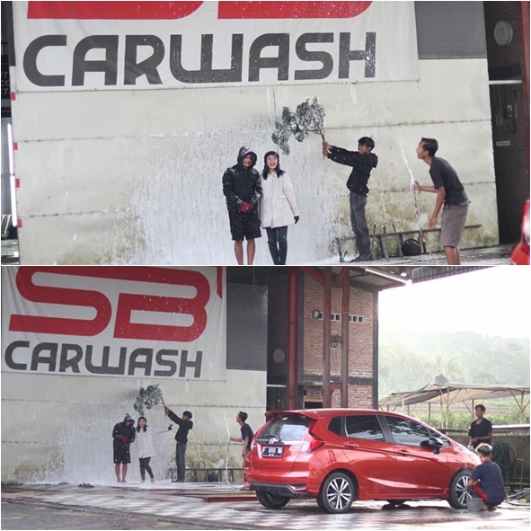 behind the scene pemotretan latar bersalju TikTok behind the scene pemotretan latar bersalju TikTok