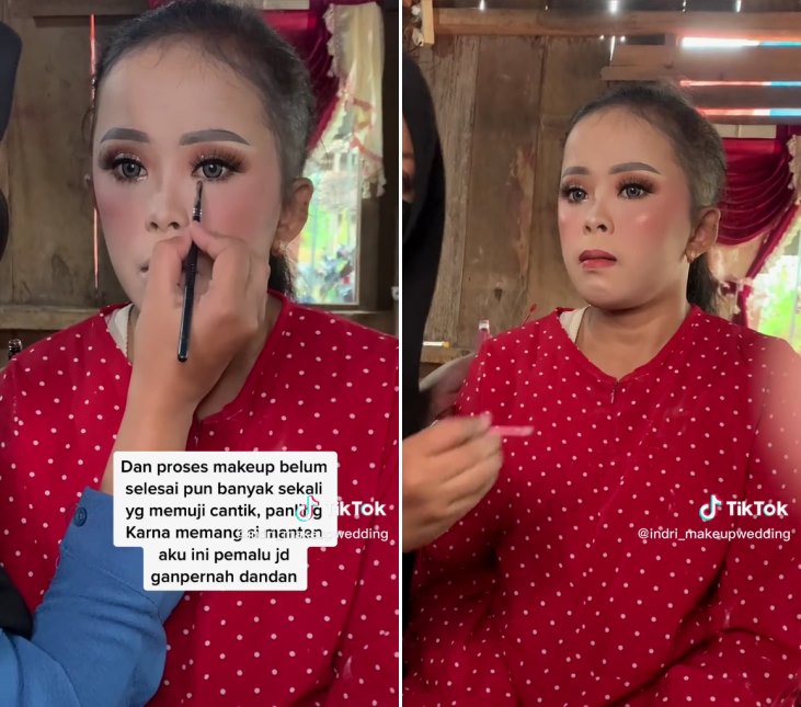 makeup pengantin pemalu © TikTok