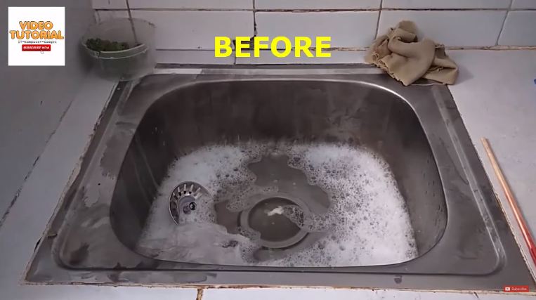 Trik mudah mengatasi wastafel cuci piring mampet tanpa soda api maupun bantuan alat apapun