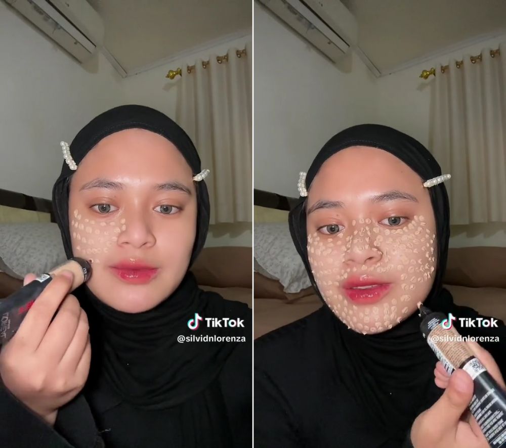 tantangan makeup tebal © TikTok