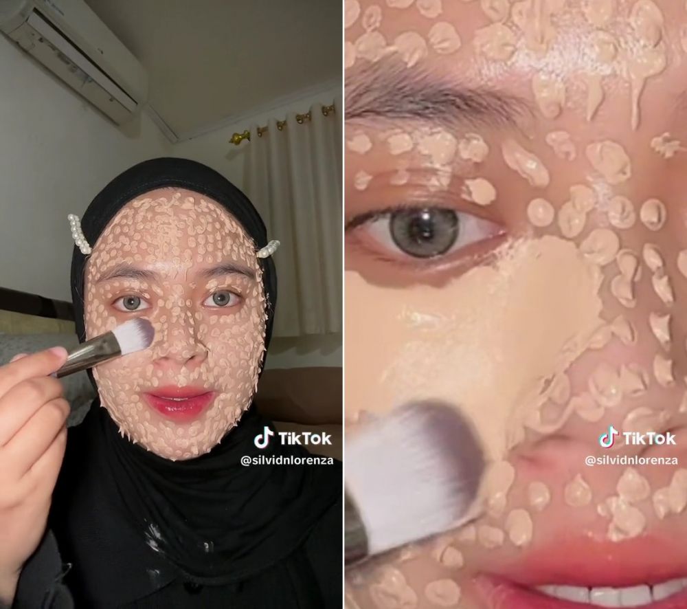 tantangan makeup tebal © TikTok