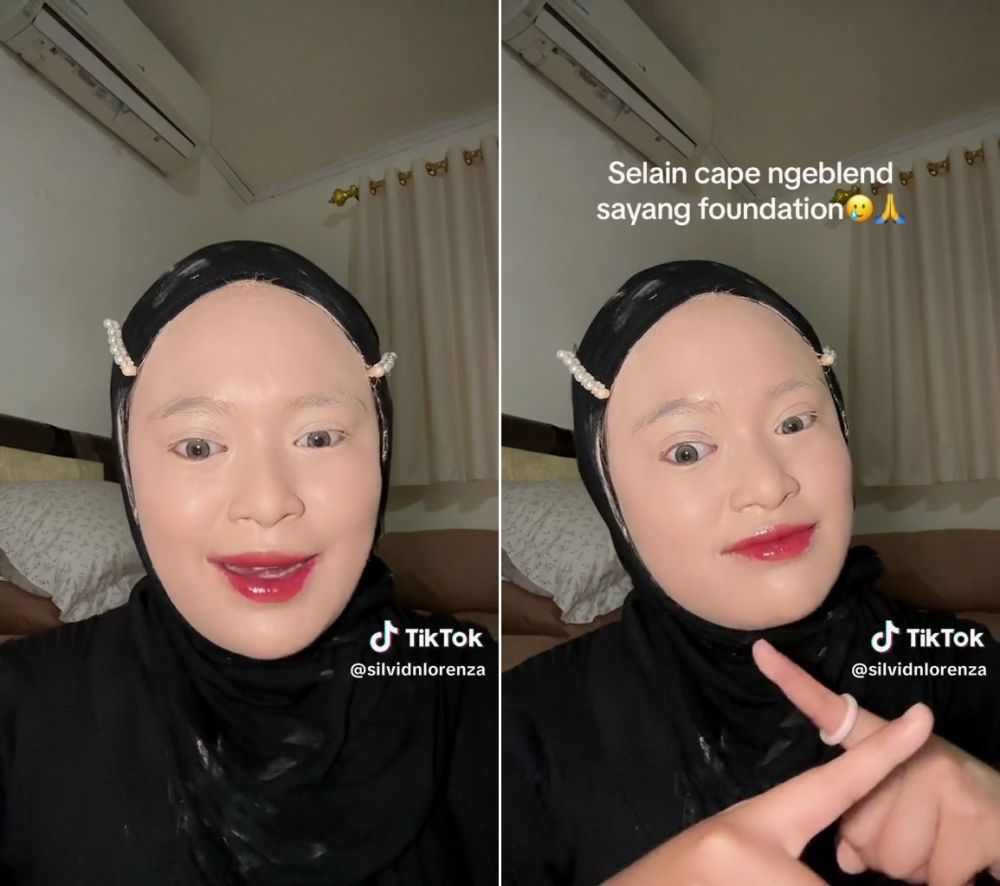 tantangan makeup tebal © TikTok
