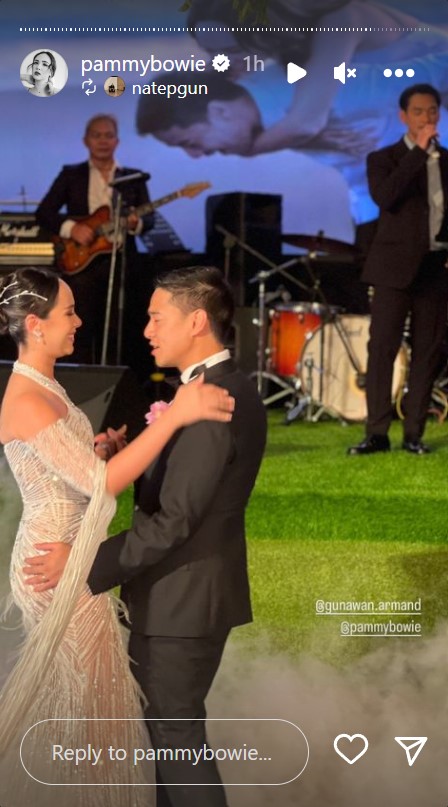 momen resepsi nikah Pamela Bowie © 2023 brilio.net momen resepsi nikah Pamela Bowie © 2023 brilio.net