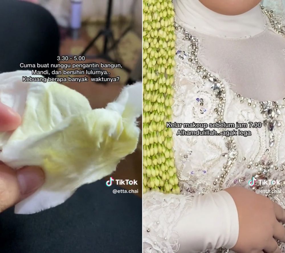 telat makeup pengantin © TikTok telat makeup pengantin © TikTok