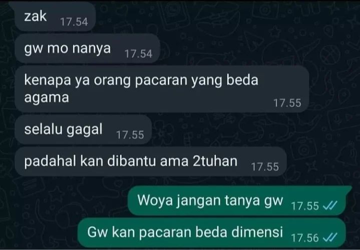 Chat teman bikin bingung mau jawab apa Berbagai sumber