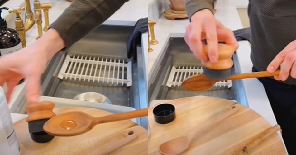 Cara jitu bersihkan spatula kayu biar tak bau dan berjamur, simpel pakai 2 bahan dapur