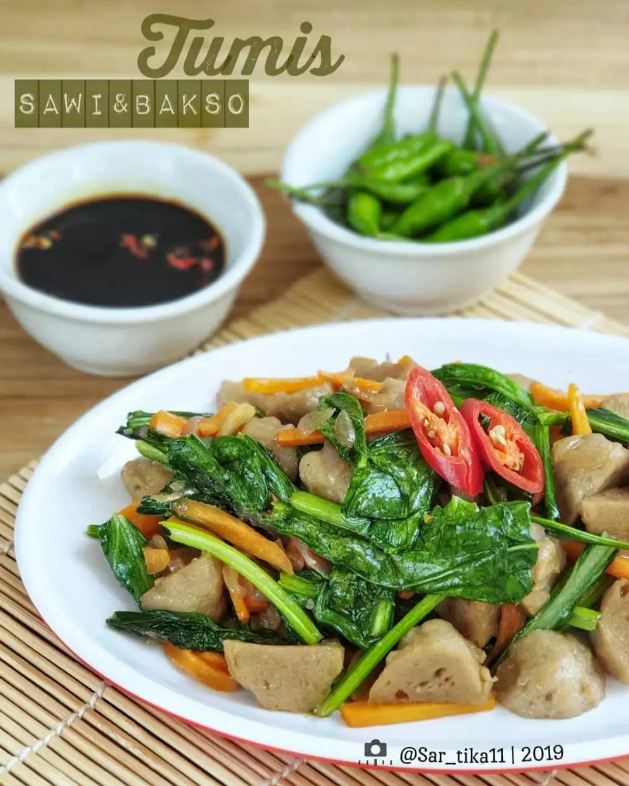 13 Resep masakan sawi hijau dan bakso sederhana ala rumahan, praktis ditiru