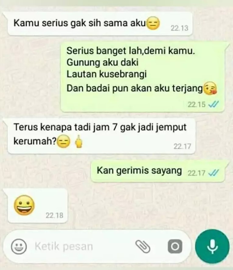 Chat pacar ngambek sebulan Berbagai sumber