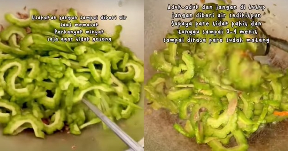 Bukan diremas garam atau direndam air panas, begini trik masak pare agar rasa pahitnya berkurang
