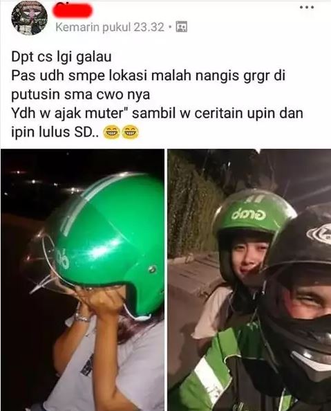 Potret kocak momen driver ojek online dapat penumpang aneh Berbagai sumber