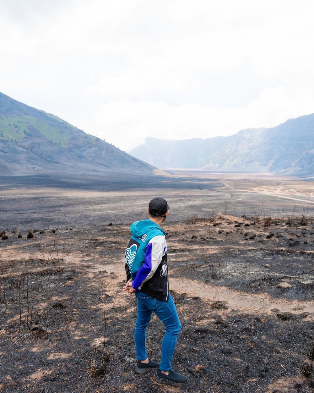 potret terkini padang savana Bromo usai terbakar terkena flare Berbagai sumber