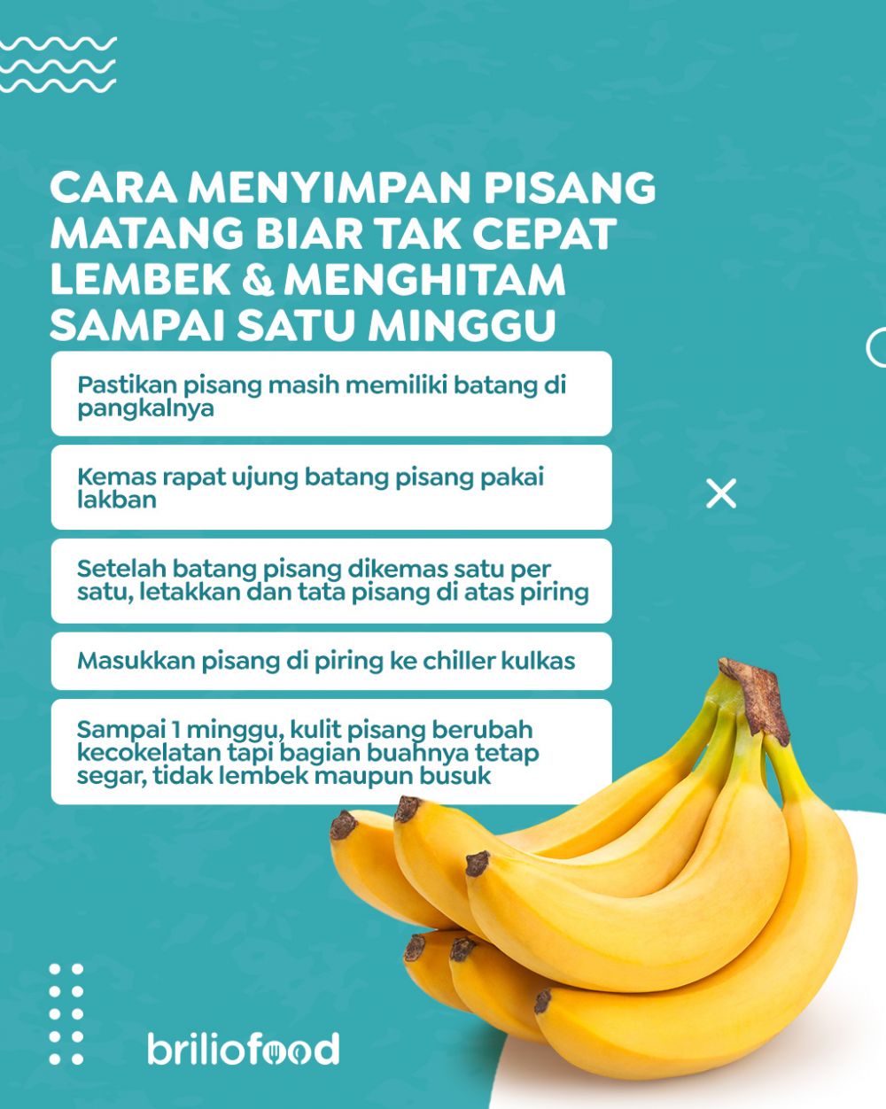 Cara menyimpan pisang matang di kulkas, tak lembek dan menghitam sampai 1 minggu