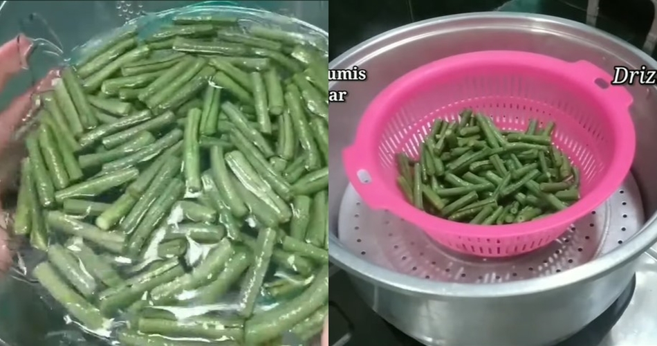 Bukan direbus dulu, ini trik masak tumis kacang panjang agar tetap hijau dan empuk