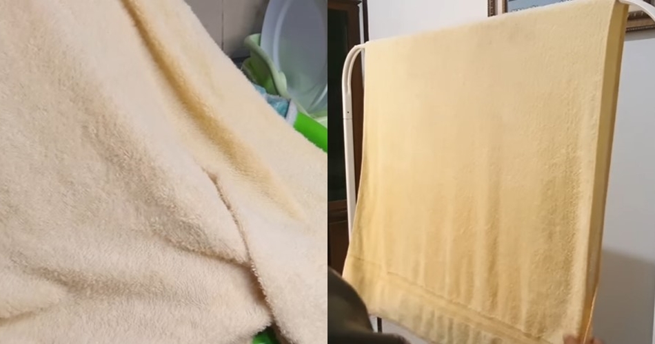 Trik agar handuk dapur dekil kaku jadi harum dan lembut lagi pakai 1 bumbu masak, tanpa pelembut kain