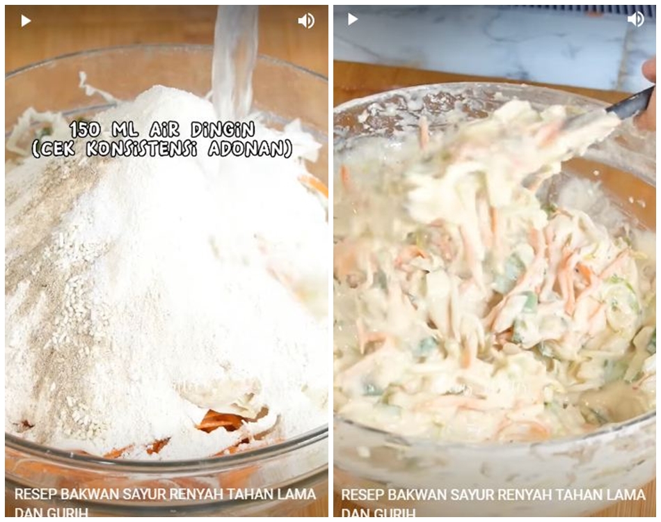 Trik bikin bakwan sayur yang garing, tak berminyak, dan renyah meski tanpa baking soda atau telur
