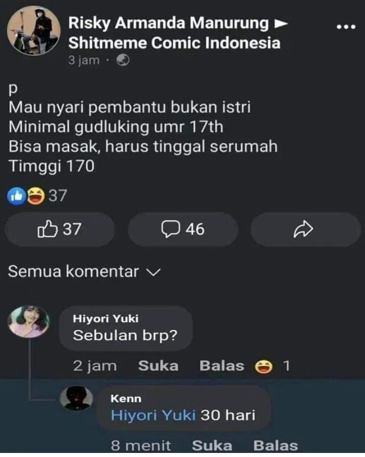Tanya jawab di Facebook bikin ngakak Berbagai sumber