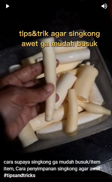 Tanpa direndam air, ini trik menyimpan singkong kupas agar tetap segar dan tak hitam hingga 2 minggu