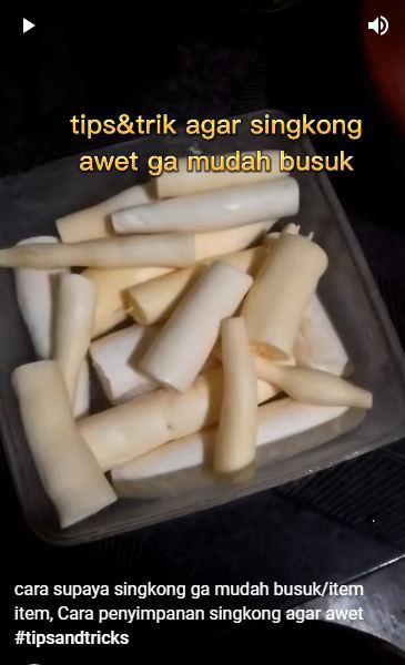 Tanpa direndam air, ini trik menyimpan singkong kupas agar tetap segar dan tak hitam hingga 2 minggu