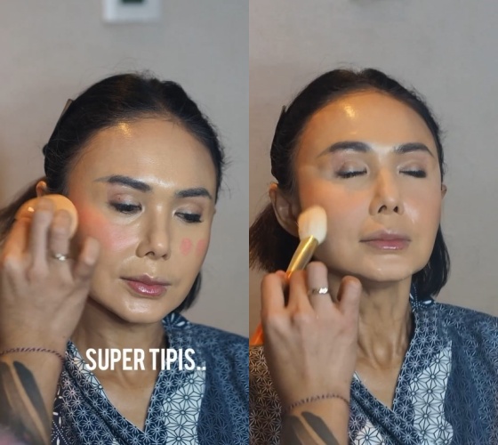 penampilan Yuni Shara saat dirias MUA © Instagram