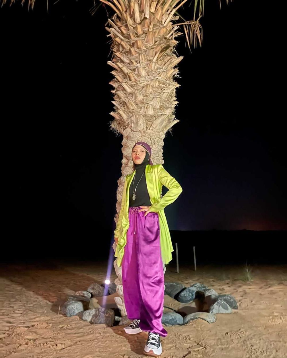 penampilan nyentrik Sajidah Halilintar © Instagram