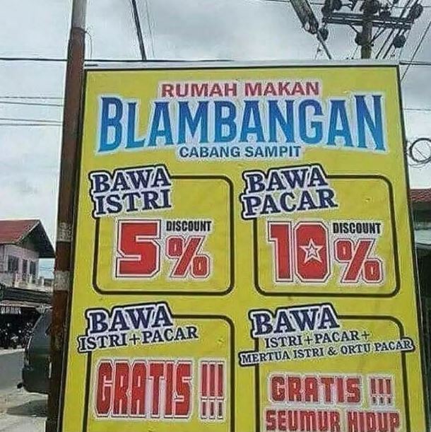 Potret kocak tulisan promo ini aslinya menjebak Berbagai sumber