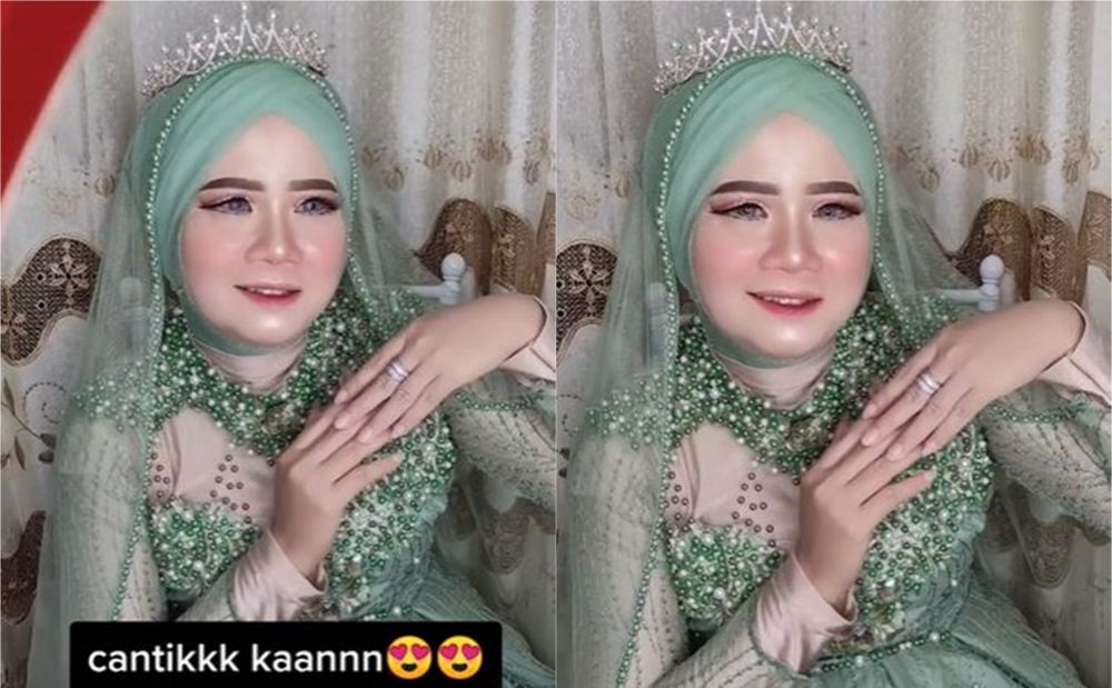 Wanita paruh baya dirias MUA jadi pengantin baru © 2023 brilio.net